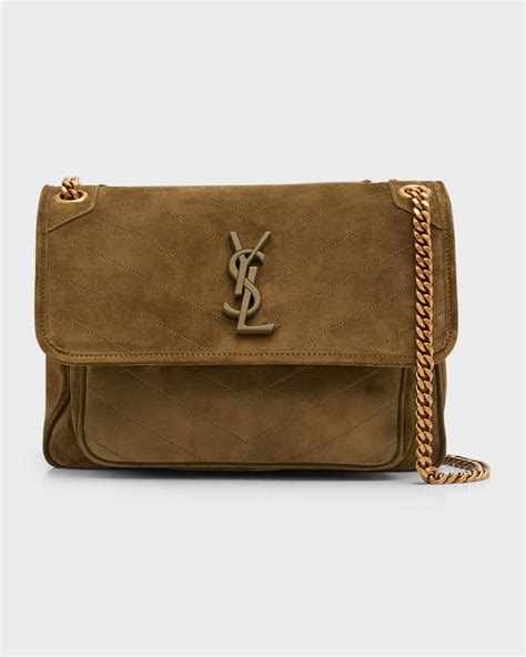 sleek suede ysl|ysl suede niki bag.